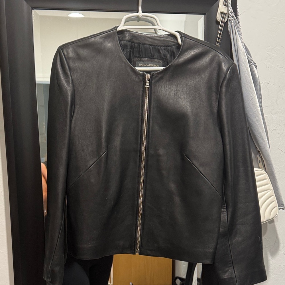 Banana Republic Black Leather Jacket